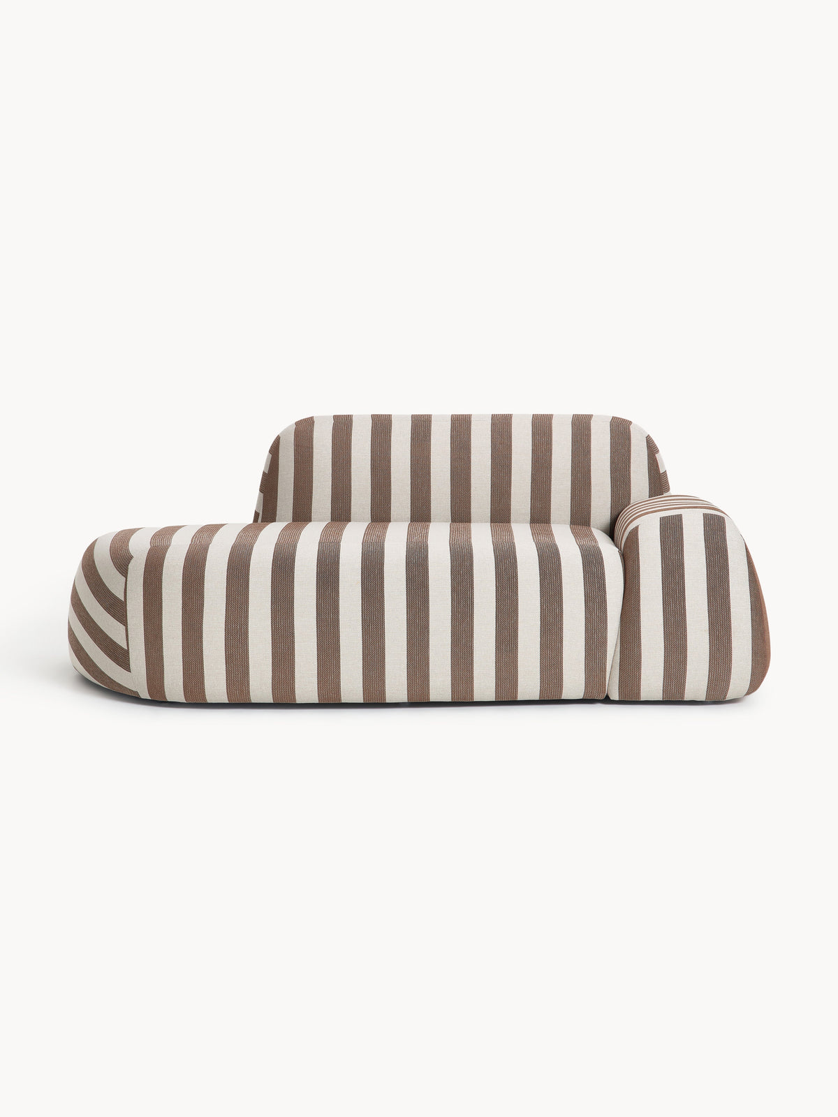 Wolnera Striped Sofa (2-Seater) with Chaise Longue
