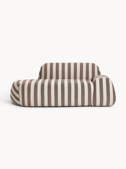 Wolnera Striped Sofa (2-Seater) with Chaise Longue