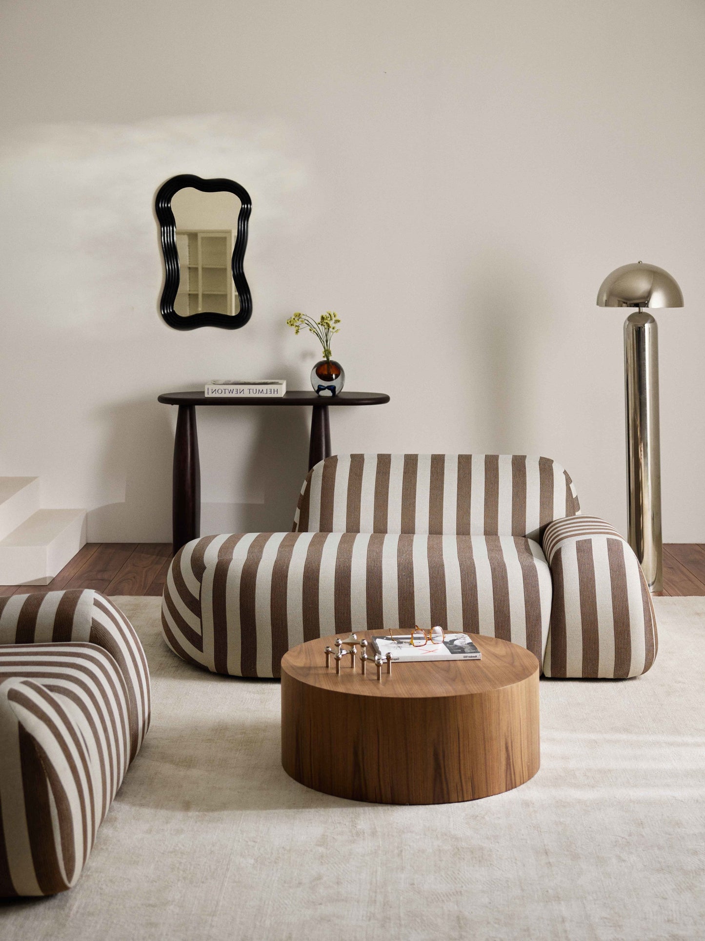 Wolnera Striped Sofa (2-Seater) with Chaise Longue