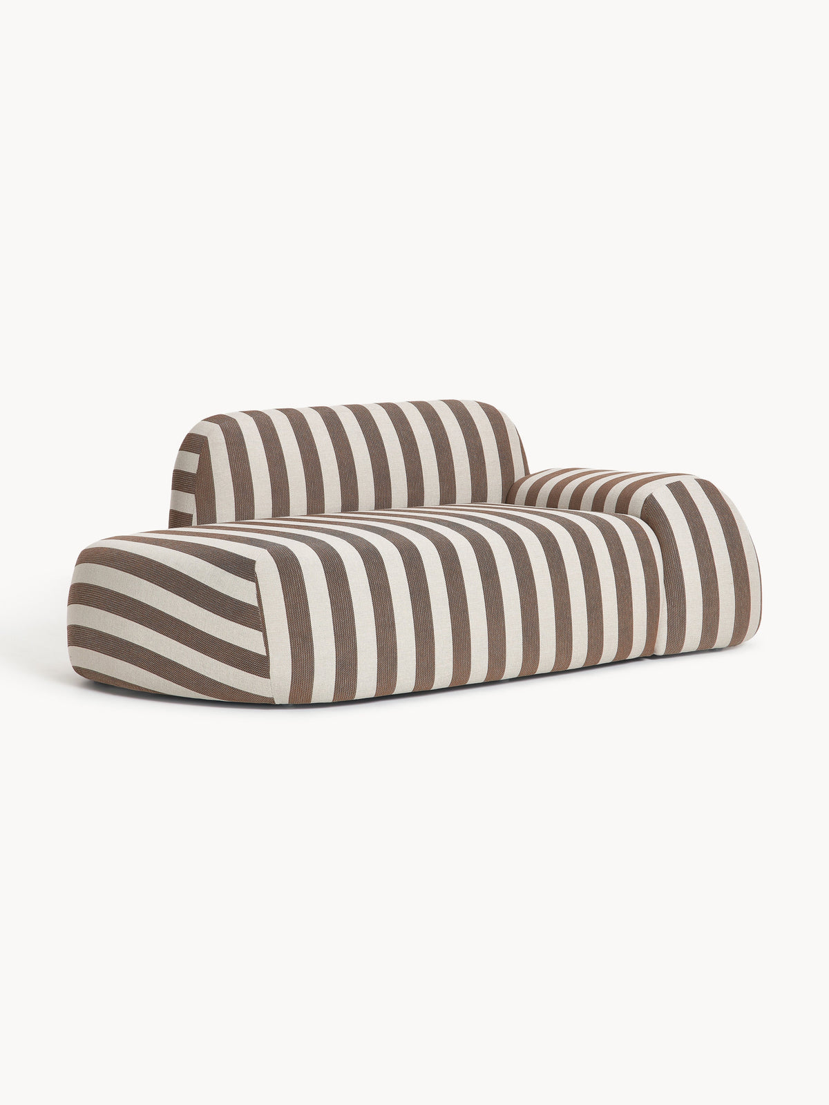 Wolnera Striped Sofa (2-Seater) with Chaise Longue