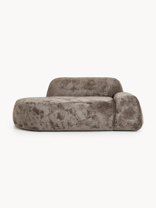 Wolnera Teddy Bouclé Sofa (2-Seater) with Chaise Longue