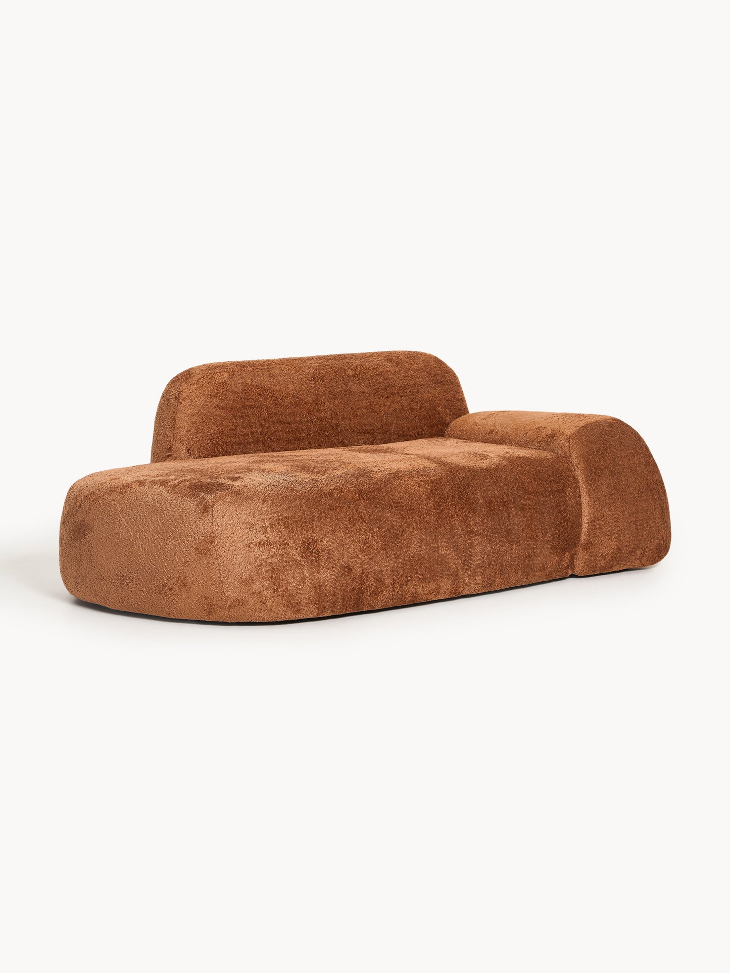Wolnera Teddy Bouclé Sofa (2-Seater) with Chaise Longue