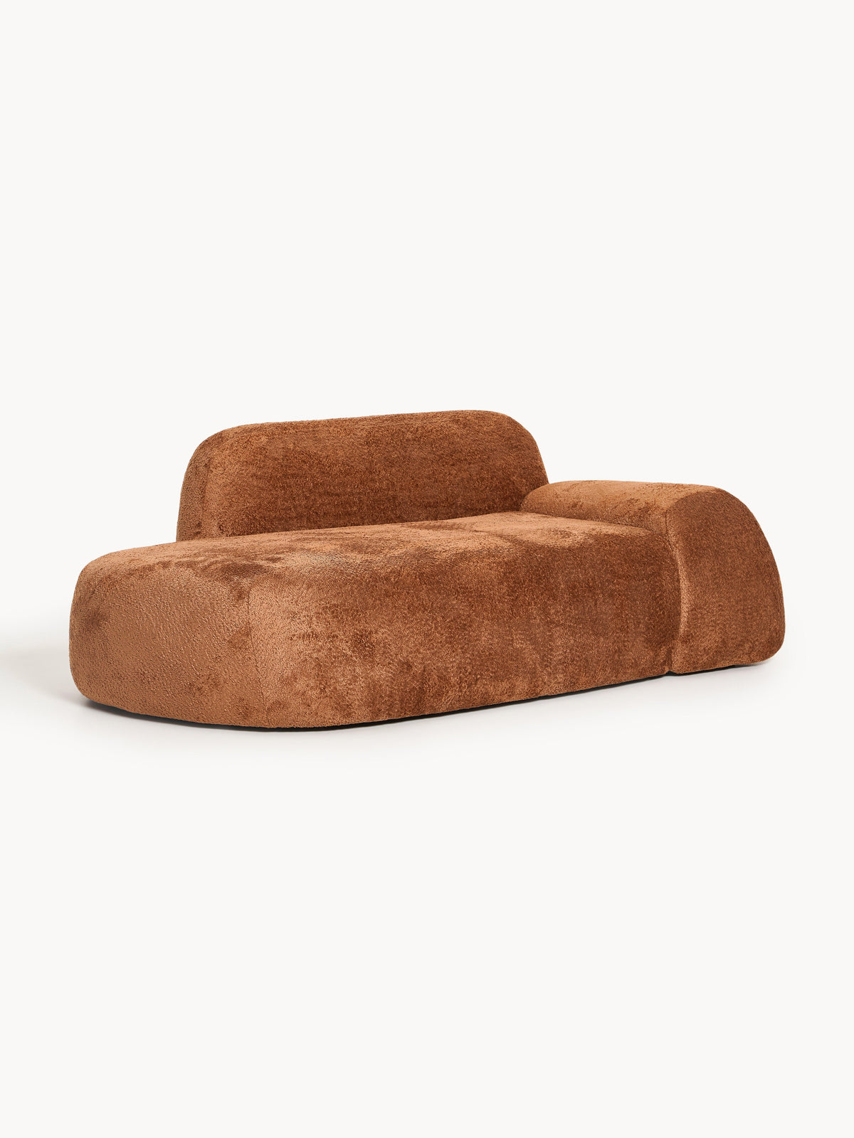 Wolnera Teddy Bouclé Sofa (2-Seater) with Chaise Longue