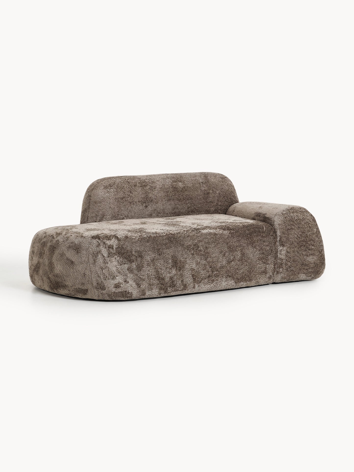 Wolnera Teddy Bouclé Sofa (2-Seater) with Chaise Longue