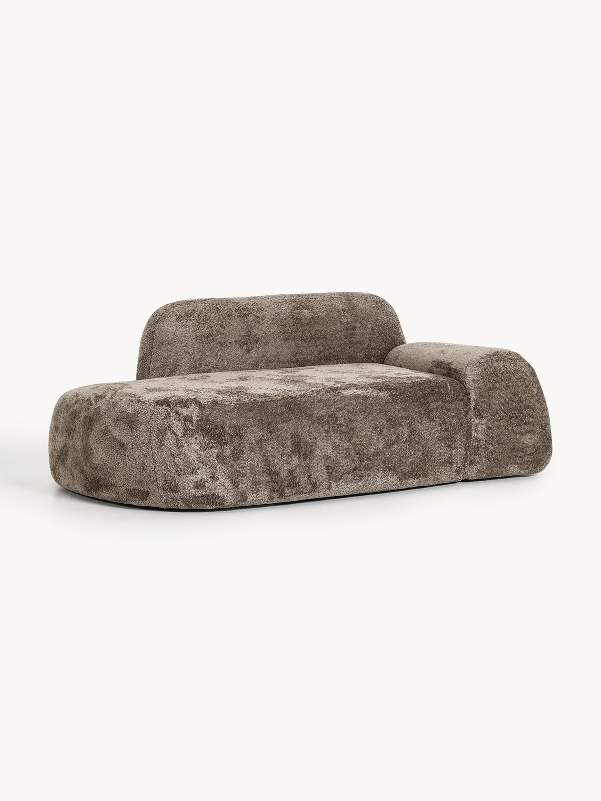 Wolnera Teddy Bouclé Sofa (2-Seater) with Chaise Longue